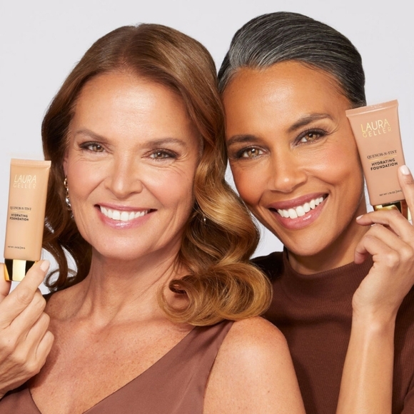 Laura Geller Quench-n-Tint Hydrating Foundation, MEDIUM~DEEP,  BNIB & AUTHENTIC - Picture 12 of 13